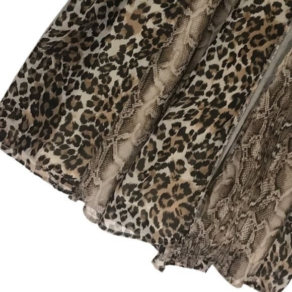 SOIÉBLU Leopard and Snake Print Off Shoulder Maxi Dress Size Small - Picture 2 of 8